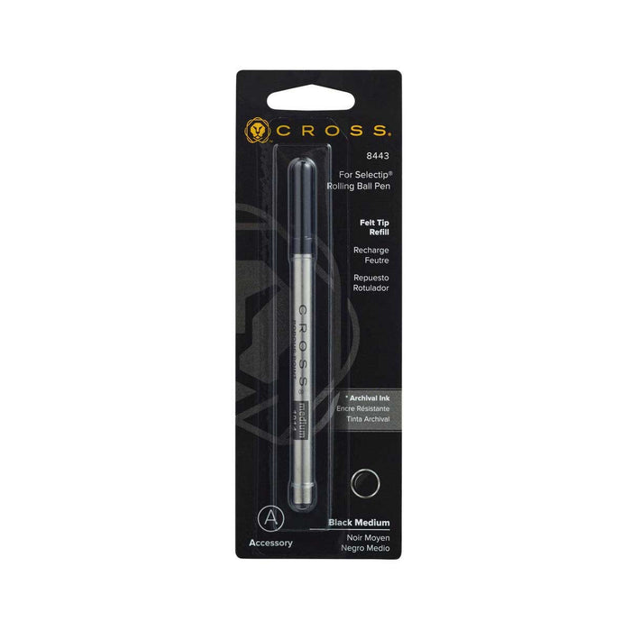 Cross Rollerball Refill Black Medium, Felt Tip, 8443  Cross Ballpoint Refills