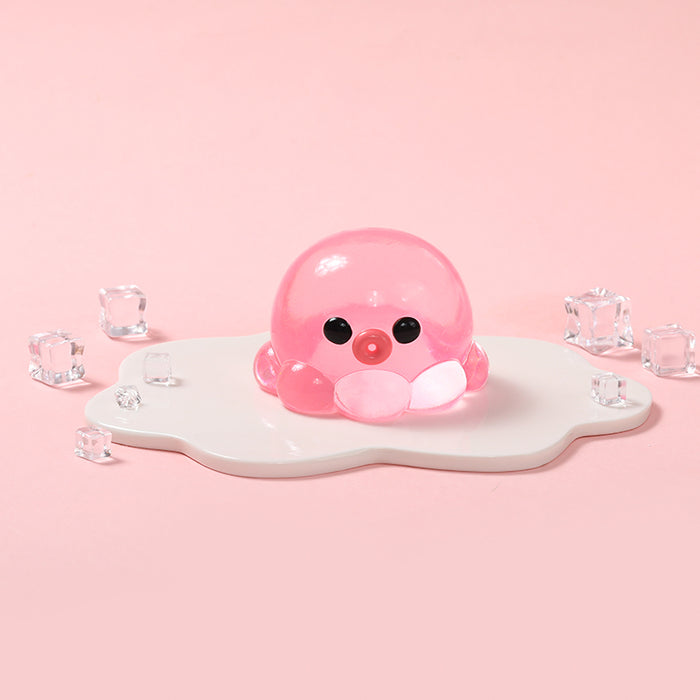 Crystal Pink Octopus Taba Squishy