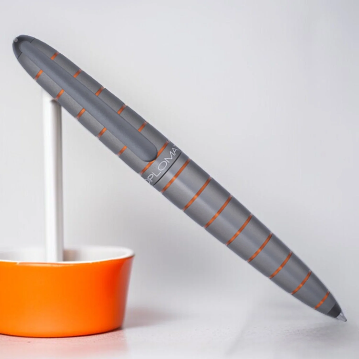 Diplomat Elox Ring Grey/Orange Ballpoint Pen D40354040