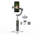DJI Osmo Mobile 8P Gimbal camera with smartphone holder and accessories on a white background