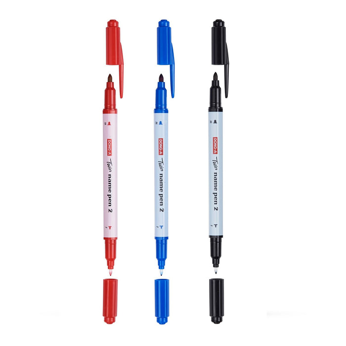 Dong-A Permanent Marker Dual Tip 1mm & 0.4mm Marker Set
