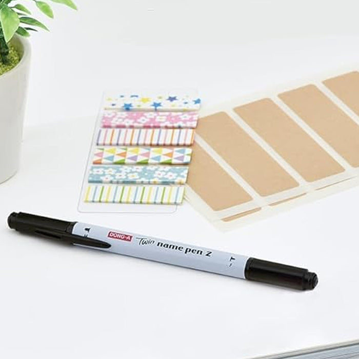 Dong-A Permanent Marker Dual Tip 1mm & 0.4mm Marker Set