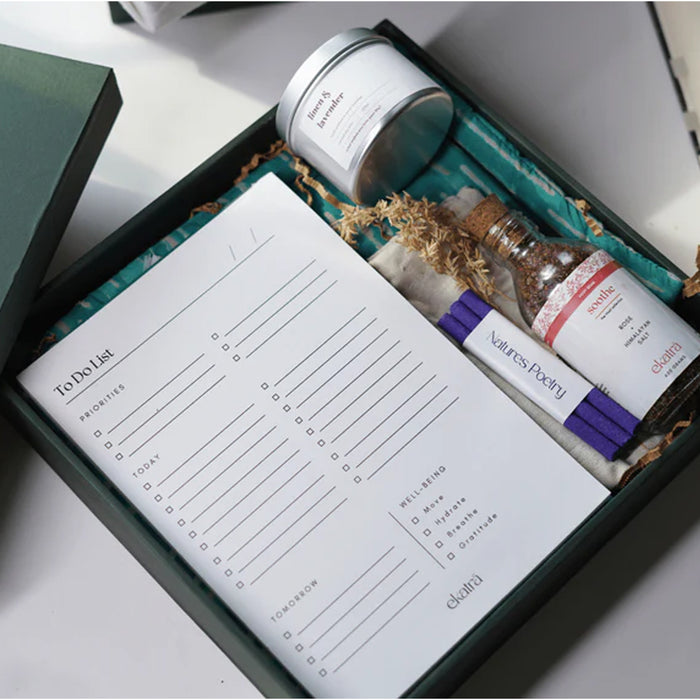 Ekatra The Ritual Collection Limited Edit-Teal Floral