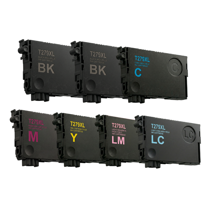Epson T279XL Remanufactured High Yield Ink Cartridge 7-Pack Combo