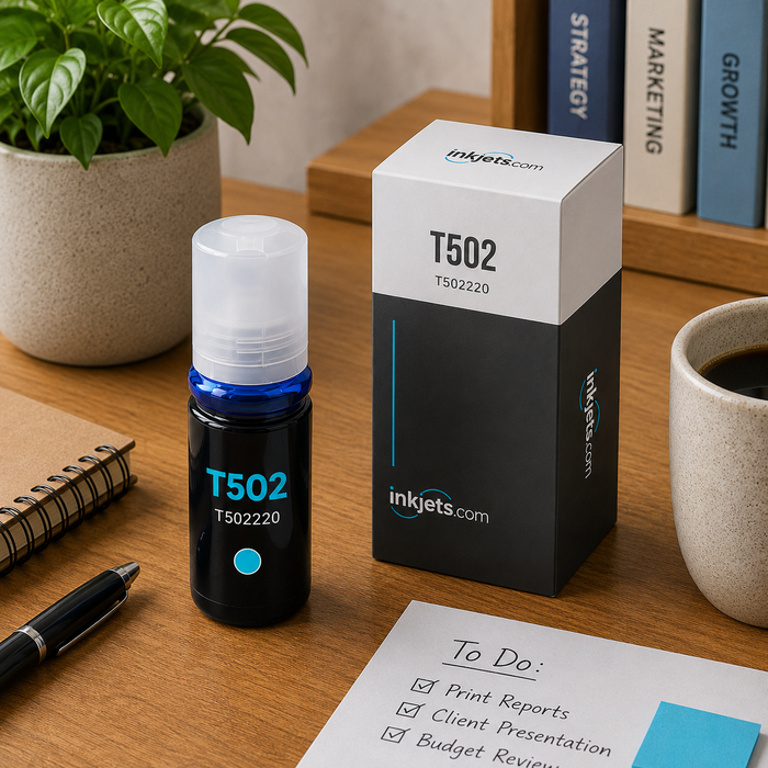 Epson T502 (T502220-S) Cyan Standard Yield Compatible Ink Bottle