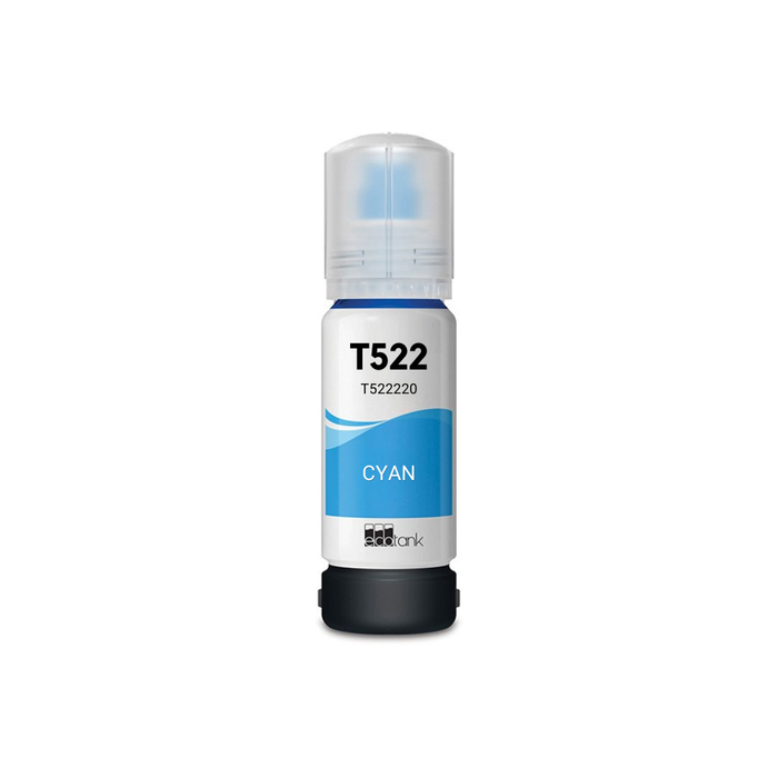 Epson T522 (T522220-S) Cyan Standard Yield Compatible Ink Bottle, 70 ml