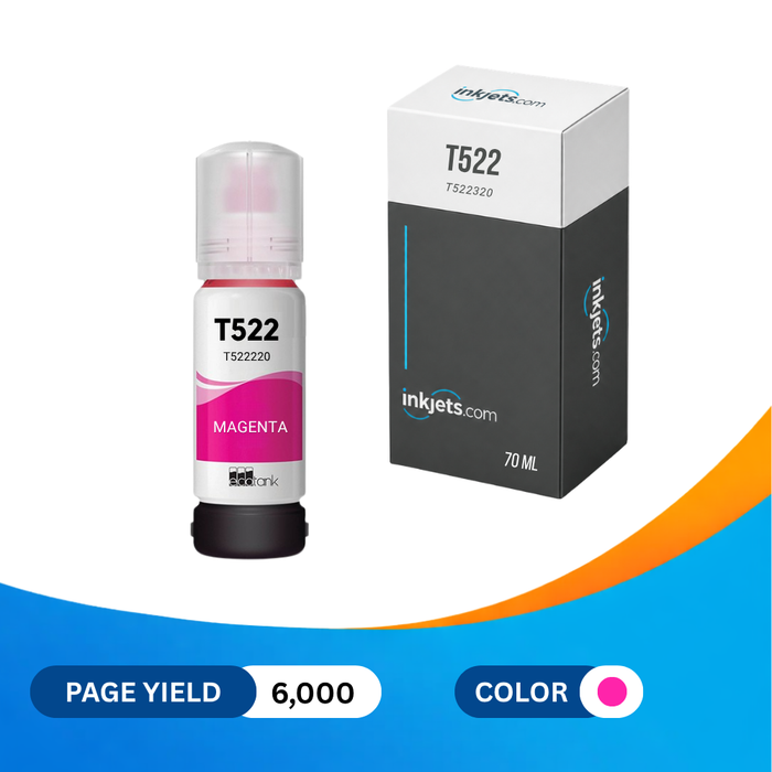 Epson T522 (T522320-S) Magenta Standard Yield Compatible Ink Bottle, 70 ml