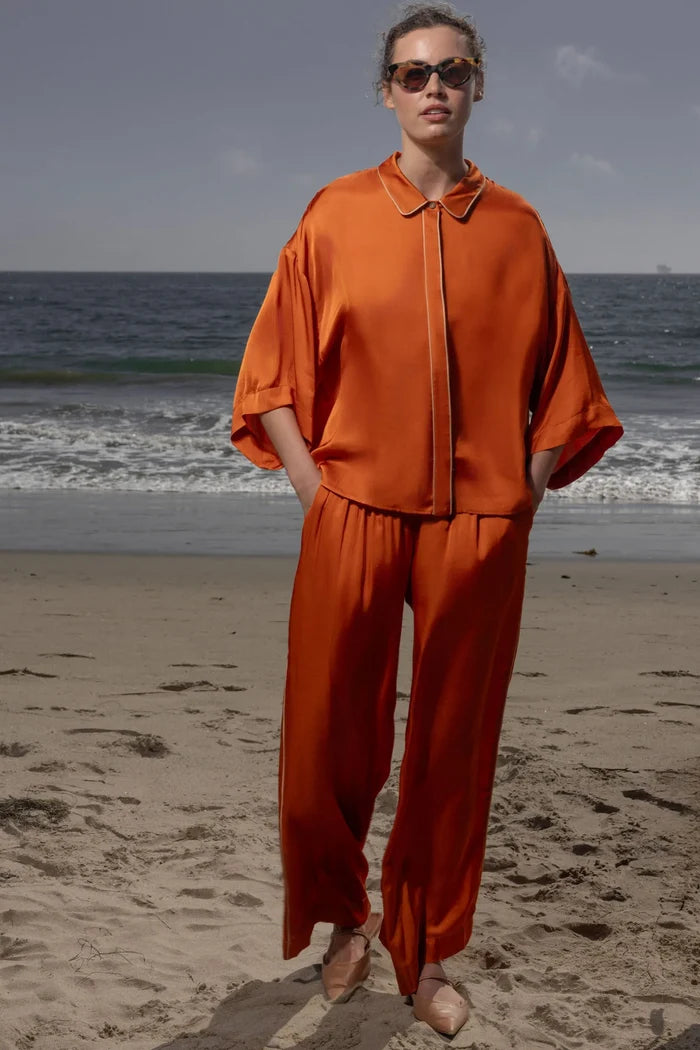 Evening Out PJ Pant - Flame - Heidi Merrick