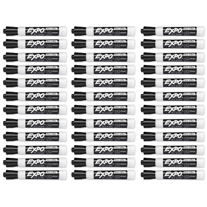 Expo Black Dry Erase Marker Chisel Tip Bulk Pack of 36  Expo Dry Erase Markers