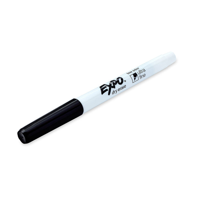 Expo Dry Erase Black Ultra Fine Low Odor Marker Pack of 6