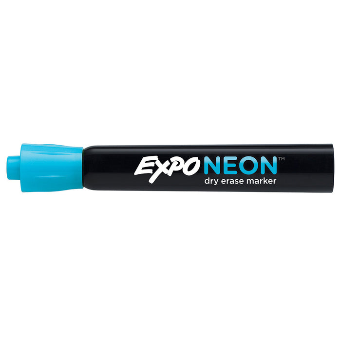 dry erase blue markers capped