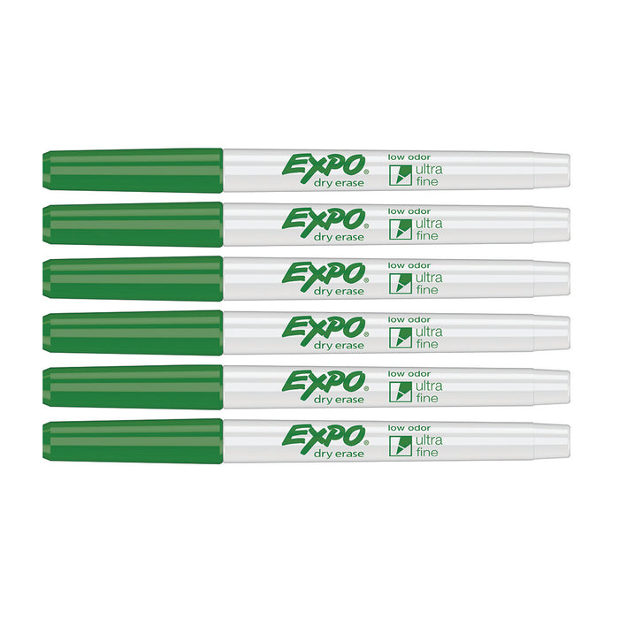 Expo Ultra Fine Green Dry Erase Low Odor Marker 1882349 Pack of 6