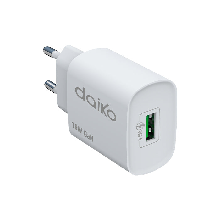 Chargeur rapide Daiko USB-A 18W blanc