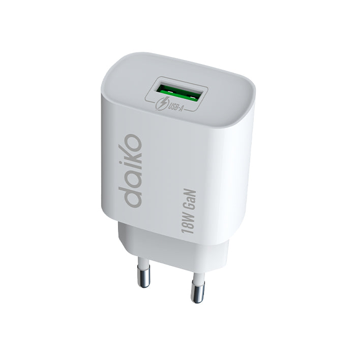 Chargeur rapide Daiko USB-A 18W blanc