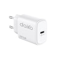 Chargeur rapide Daiko USB-C 25W blanc