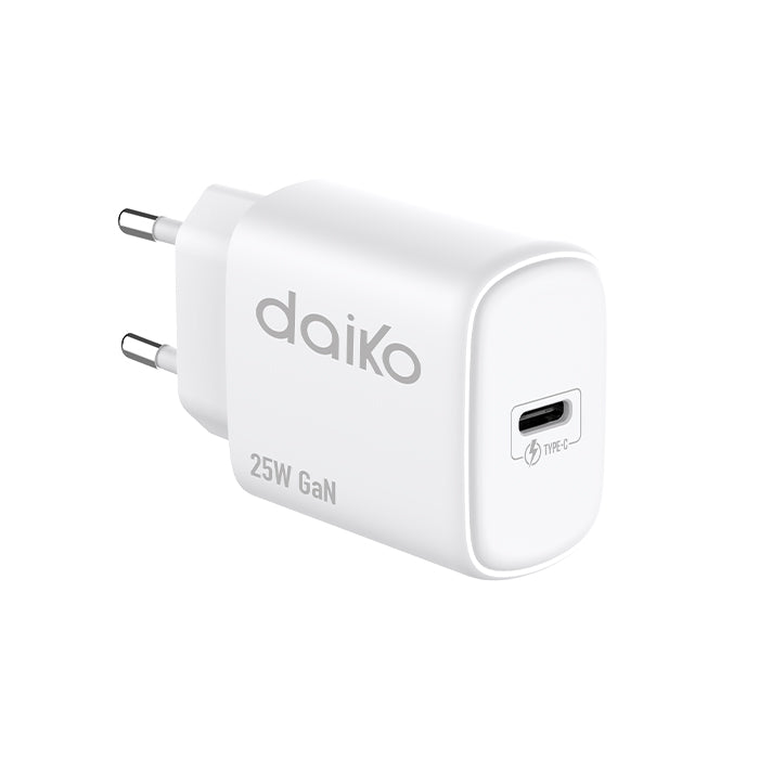 Chargeur rapide Daiko USB-C 25W blanc