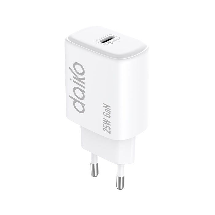 Chargeur rapide Daiko USB-C 25W blanc