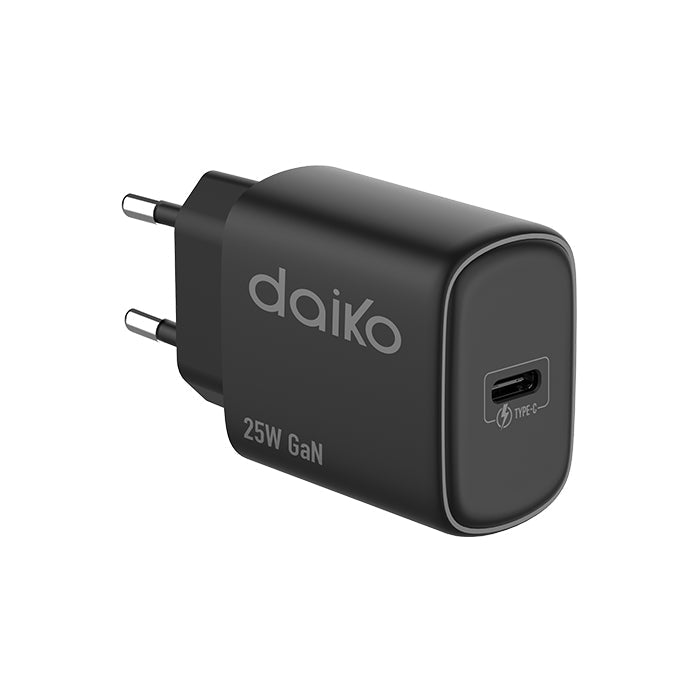 Chargeur rapide Daiko USB-C 25W noir
