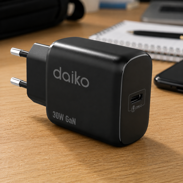 Chargeur rapide Daiko USB-C 30W noir