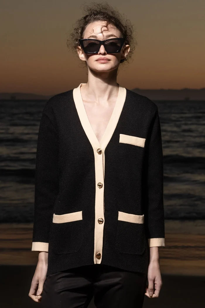 Finny Cardigan - Noir - Heidi Merrick