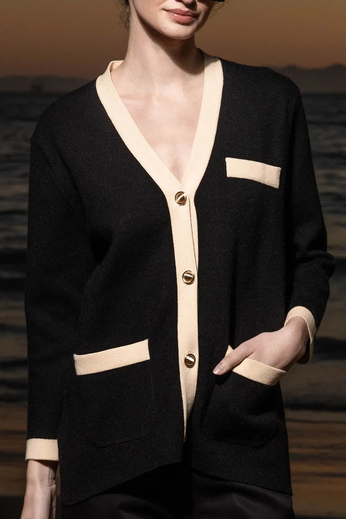 Finny Cardigan - Noir - Heidi Merrick