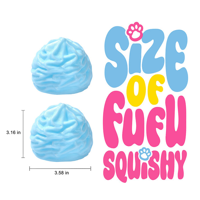 FUFUSQUISHY Blue Cream Roll Squishy Fidget Toy Stress Ball