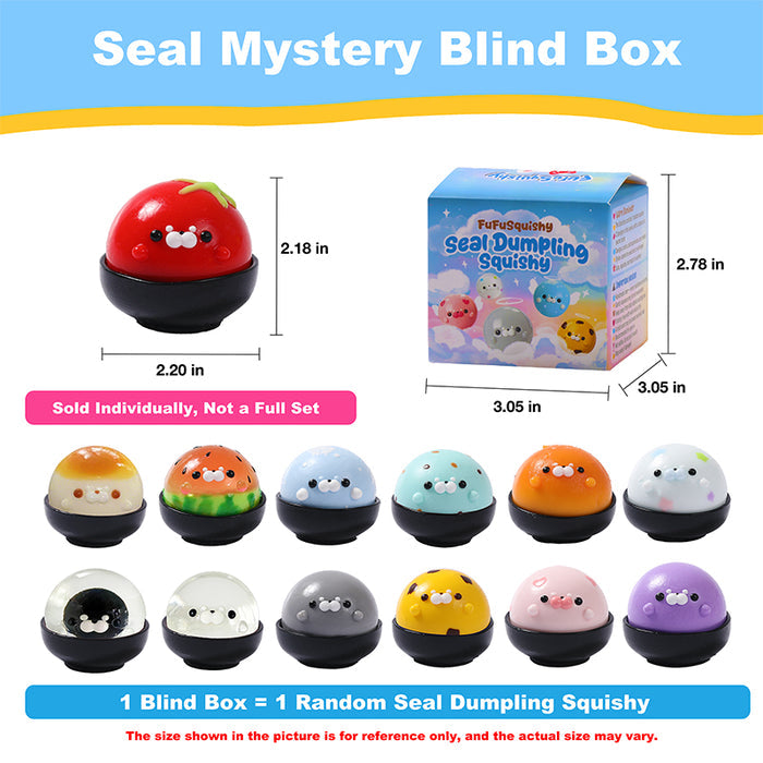 FUFUSQUISHY Seal Dumpling Squishy Blind Box