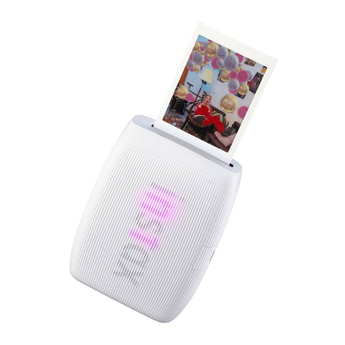 The FUJIFILM Instax Mini Link 3 smartphone printer in Clay White on a white background