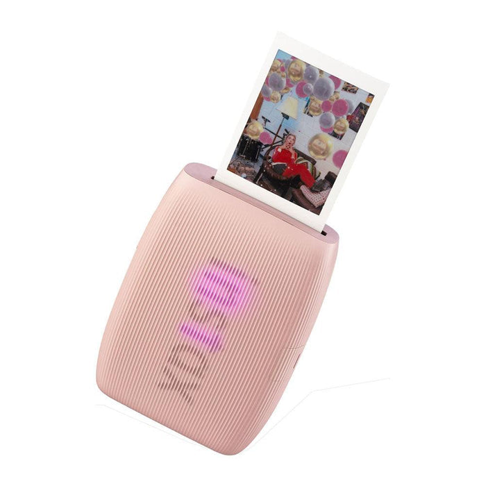 The FUJIFILM Instax Mini Link 3 smartphone printer in Rose Pink on a white background
