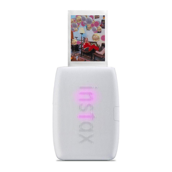 The FUJIFILM Instax Mini Link 3 smartphone printer in Clay White on a white background