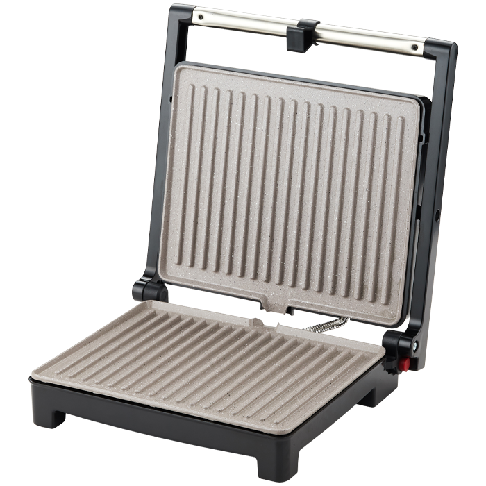 Grill panini Daiko inox ouverture 90-105-180° revêtement granite antiadésif