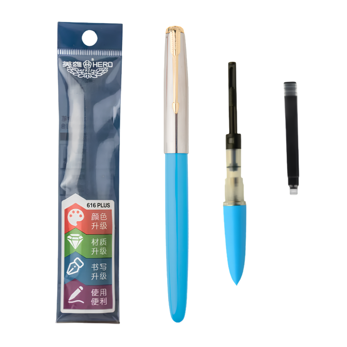 Hero 616  Fountain Pen Plus Gold Cap