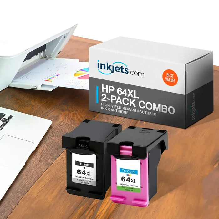 HP 64XL High-Yield Remanufactured 2-Pack Combo