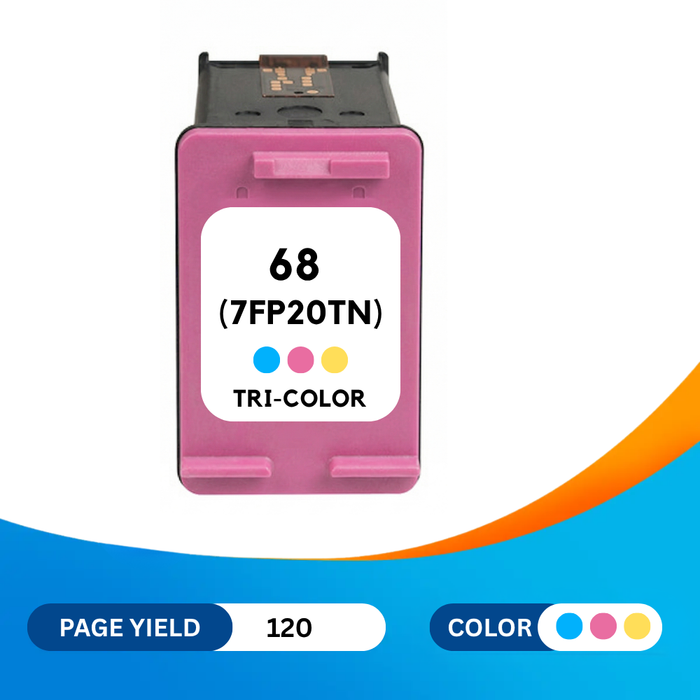 HP 68 (7FP20TN) Tri-Color Standard Yield Remanufactured Ink Cartridge