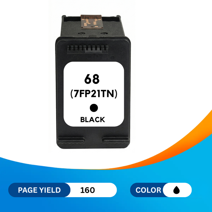 HP 68 (7FP21TN) Black Standard Yield Remanufactured Ink Cartridge