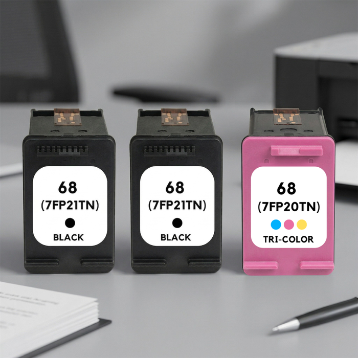 HP 68 Remanufactured Standard Yield Ink Cartridge 3-Pack Combo