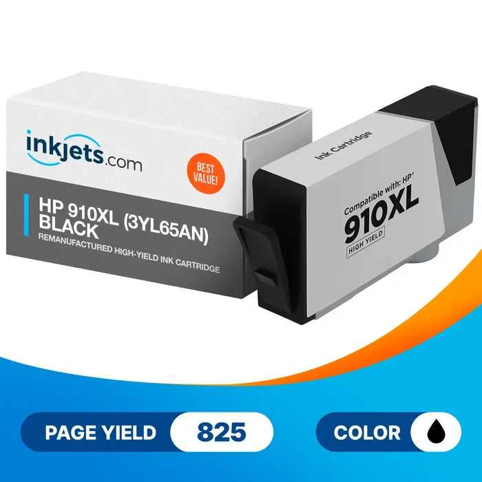 HP 910XL (3YL65AN) Black Remanufactured High-Yield Ink Cartridge