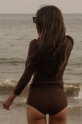 Izzy Rashguard - Chocolate - Heidi Merrick