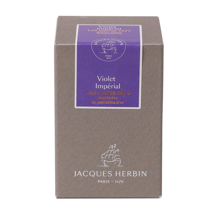 Jacques Herbin 1670 Ink Bottle (Violet Imperial - 50 ML) 15076JT - SCOOBOO - JHB_1670_INKBTL_VLTIMP_50ML_15076JT - Ink Bottle