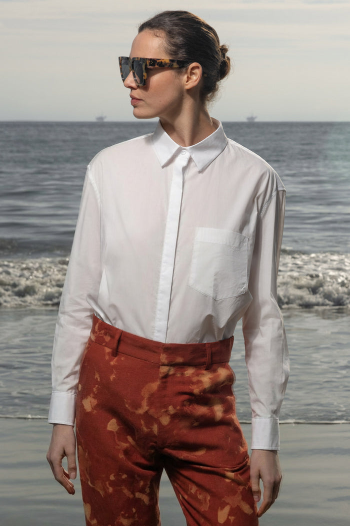 JJ Shirt - White Shirting - Heidi Merrick