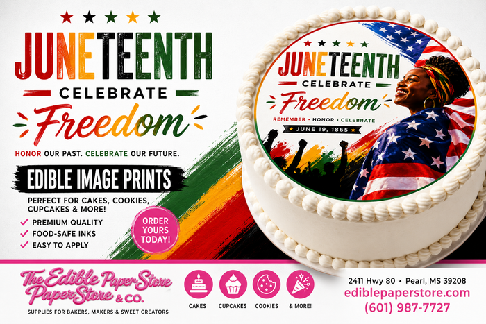 Juneteenth Cupcake Toppers