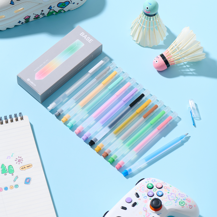 Kaco Base 12 Mix Color Gel Pen Set