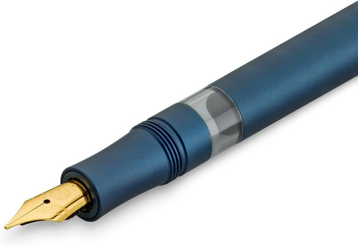Kaweco Piston Port AL Navy/Gold Starter Fountain Pen Set