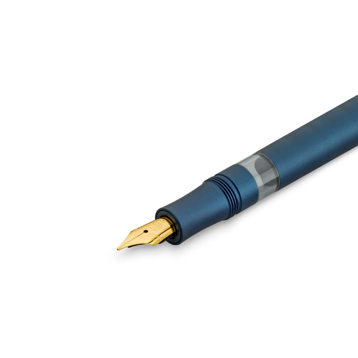 Kaweco Piston Port AL Navy/Gold Starter Fountain Pen Set