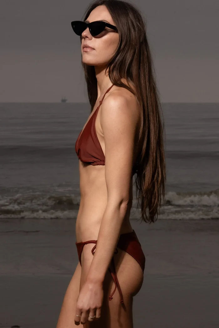 Knotted Bikini Bottom - Walnut - Heidi Merrick