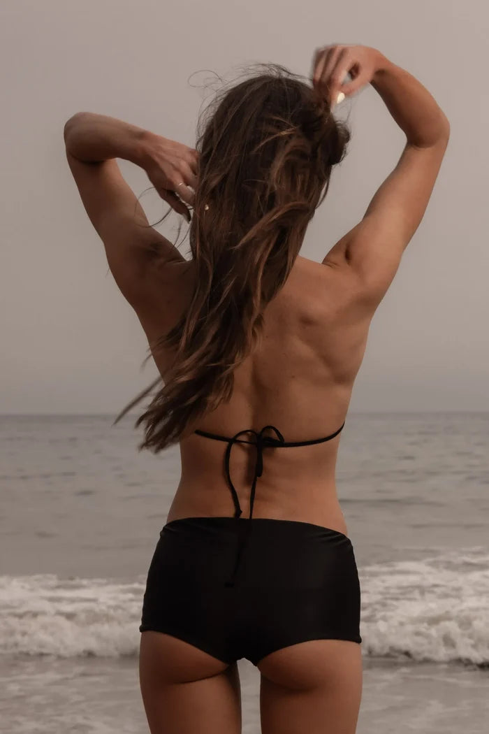 Knotted Triangle Top - Black - Heidi Merrick