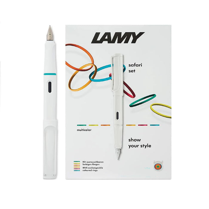 Lamy Safari Multicolor Set White 6 Rings Medium  0B1