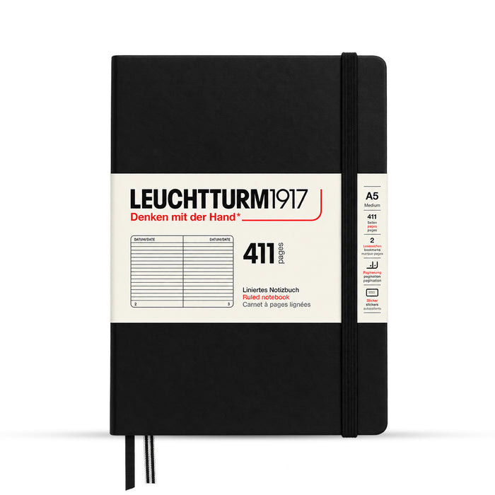 Leuchtturm1917 Ruled Notebook BLACK