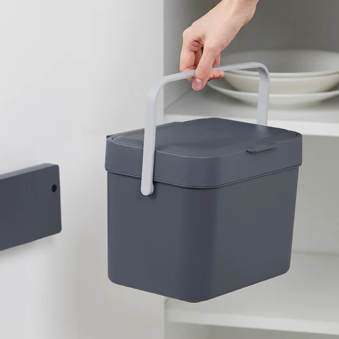 Litem Hanging Food Waste Bin with Basket Compact Hanging Design