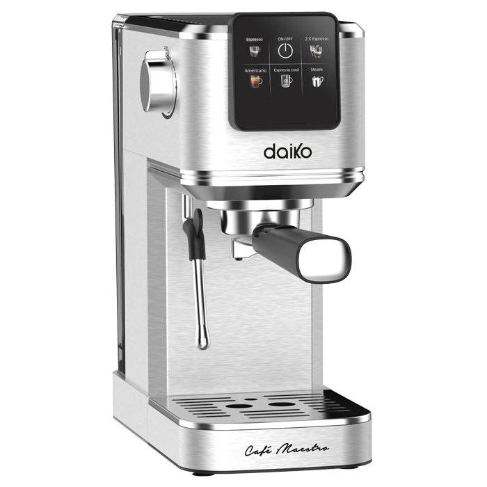 Machine à café Barista Daiko 20 bars inox avec mousseur à lait